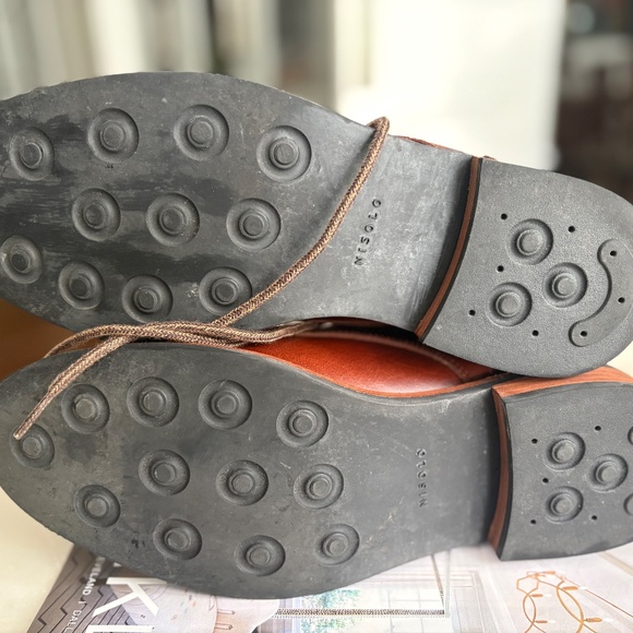 Nisolo Amalia Leather Combat Boots Brandy Size 10 - Picture 7 of 7